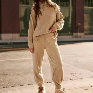 ✨ SALE✨ Free People Hailee Turtleneck Knit Set - Oatmeal Beige Cream XSmall